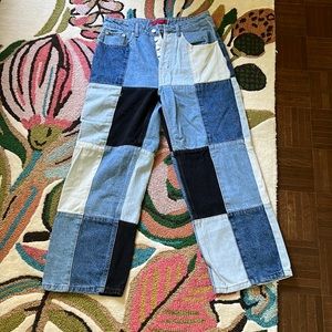patch work jeans